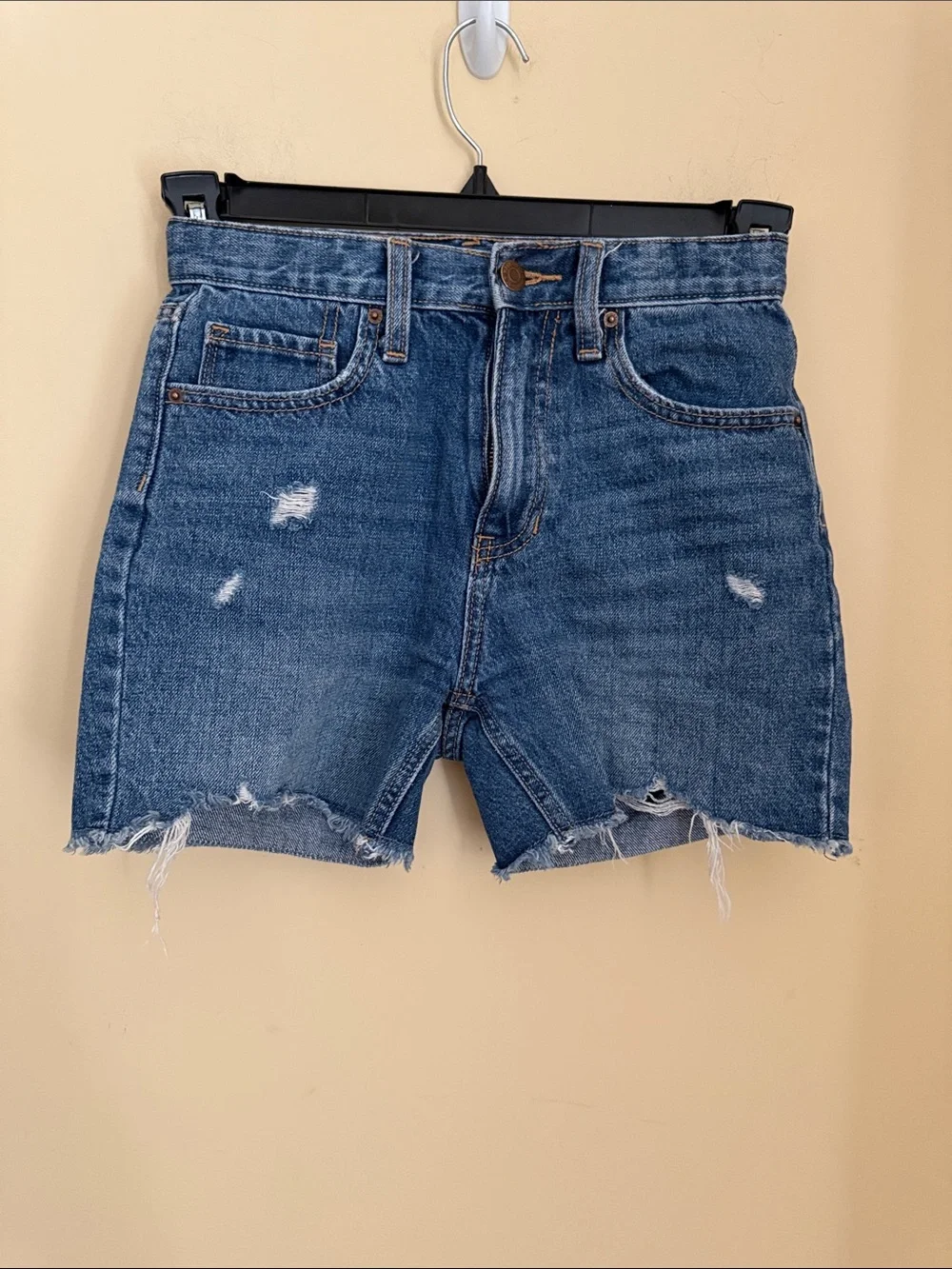 Old Navy Distressed Blue Denim Cutoff Shorts Sz 10